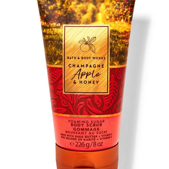 BATH & BODY WORKS CHAMPAGNE APPLE & HONEY FOAMING SUGAR BODY SCRUB 8oz NEW! - Picture 1 of 4